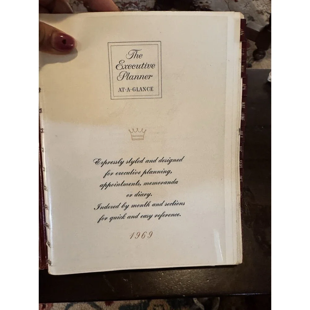 Eatons At A Glance Executive Planner 1967 Vintage Calendar Appointment Used